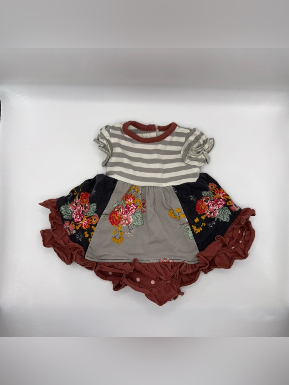 Matilda Jane Doll Clothes Fits 18in American Girl Floral Ruffle Dress Play